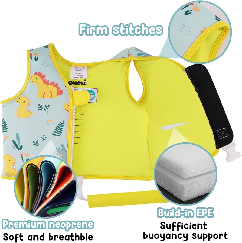 OSHYLE Premium Neoprene Swim Vest for Kids - with Adjustable Safety Straps Age 1-9,Ideal Buoyancy Swim Aid for Boys, Girls, and Toddlers - Image 4